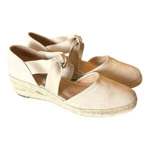 NEW LifeStride Kascade Slip-On SHOES Women's 10 Cream Canvas Espadrille NWOT